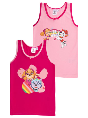 Paw Patrol 2er Pack Paw Patrol Unterhemd Tank Top Hemdchen in rosa