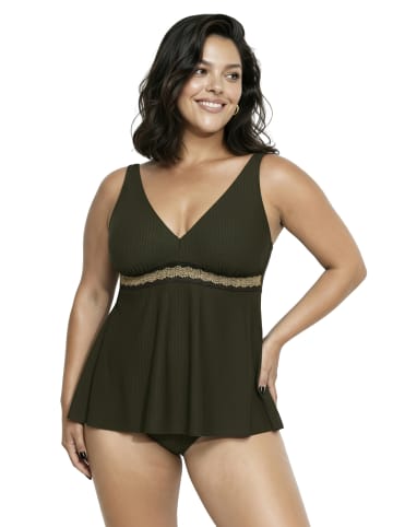 Ulla Popken Soft-BH in dunkel khaki