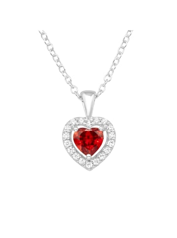 Bungsa Kette in Silber/Rot