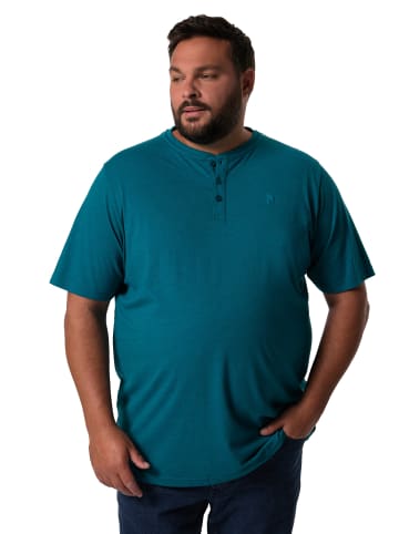 Men Plus Kurzarm T-Shirt in rauchblau