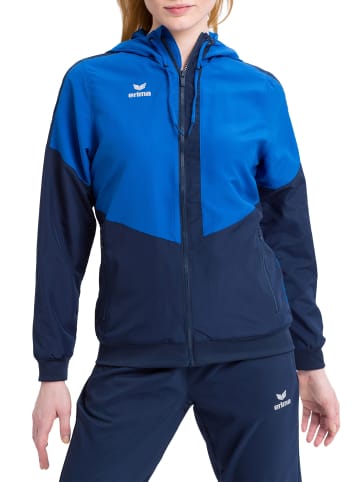 erima Damen Squad Tracktop Jacke mit Kapuze in new royal/new navy