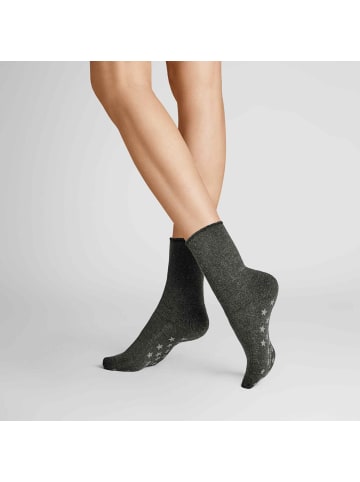 Hudson Socken Homepads antirutsch in Grau-mel.
