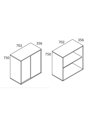 ebuy24 Kommode VandolV1 1 Weiß 70 x 36 cm