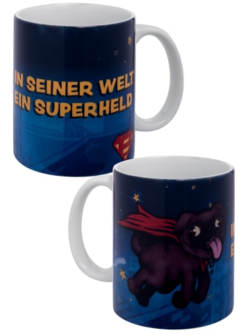 United Labels Bastian Bielendorfer Tasse - In seiner Welt ein Superheld  320 ml in blau