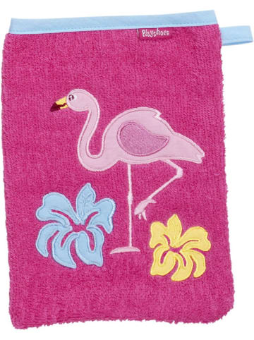 Playshoes Waschlappen "Frottee-Waschhandschuh Flamingo" in Rosa