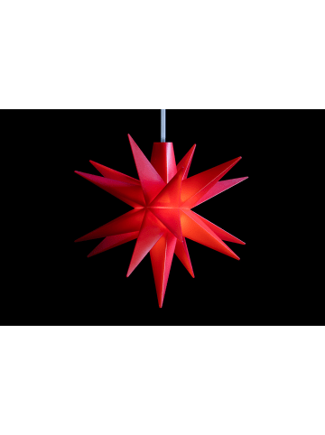 Sterntaler Dekostern | Weihnachtsstern Baby-Stern | 18-Zacker | Rot | 8cm | Innen