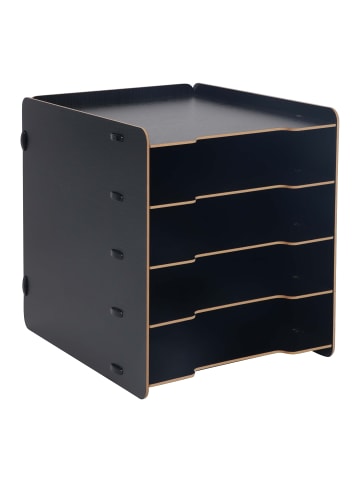 Briefablage in Schwarz - (B)25 x (H)29,5 x (T)31,5 cm
