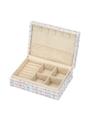 faina Women Jewelry Box in White Rose Blue