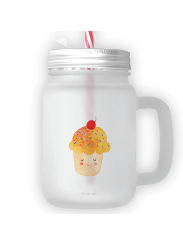 Mr. & Mrs. Panda Mason Jar Cupcake ohne Spruch in Transparent