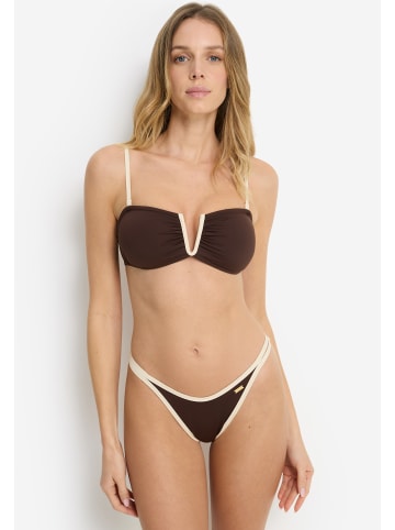 Copenhagen Studios Bandeau-Bikini-Top in chocolate