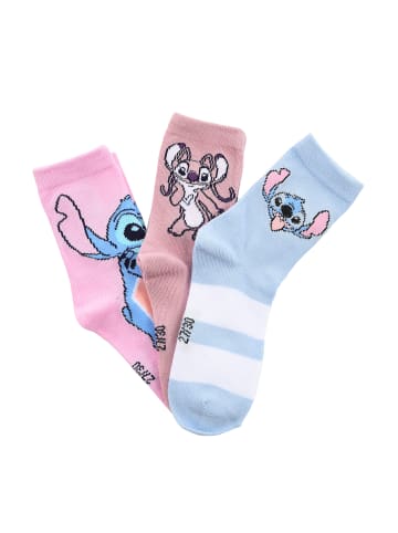 Stitch Kinder Socken 3 Paar Strümpfe in Mehrfarbig