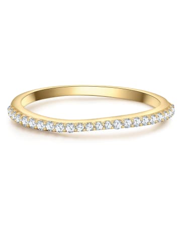 Glanzstücke München Ring aus Sterling Silber mit Zirkonia in gelbgold
