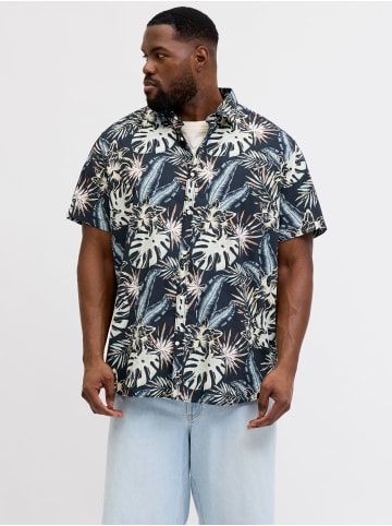 JACK & JONES PLUS Hawaii-Hemd in Black