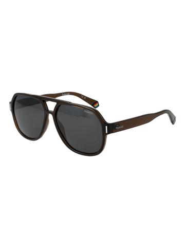 Polaroid Unisex Sonnenbrille Flieger Braun