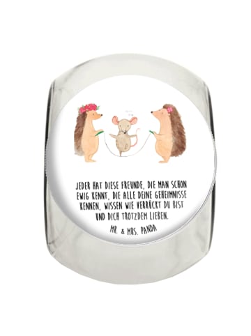 Mr. & Mrs. Panda Bonbonglas Igel Seilhüpfen mit Spruch in Weiß