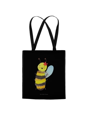 Mr. & Mrs. Panda Shopping Bag Biene Happy ohne Spruch in Schwarz
