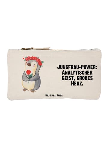 Mr. & Mrs. Panda Kulturbeutel Jungfrau Astrologie mit Spruch in Weiß