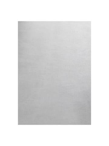 Kurzflor Teppich Silvia in Silber