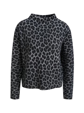 Smith&Soul Printed Stand Collar Pullover in Grey Melange Print