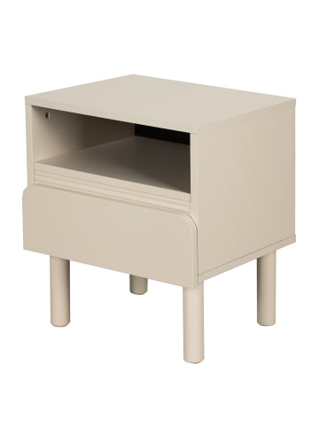 home24 home24 Nachtkommode aus massivem Eichenholz und MDF im skandinavischen Stil in Beige