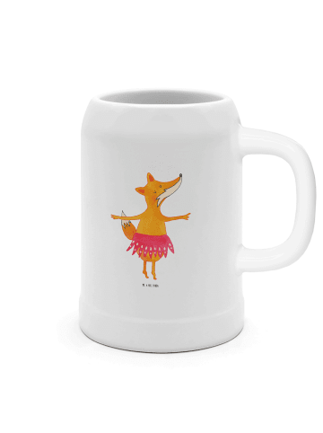 Mr. & Mrs. Panda Bierkrug Fuchs Ballerina ohne Spruch in Weiß
