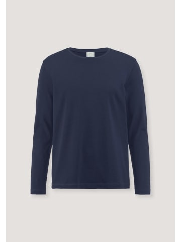 Hessnatur Langarm-Schlafshirt in dunkelblau