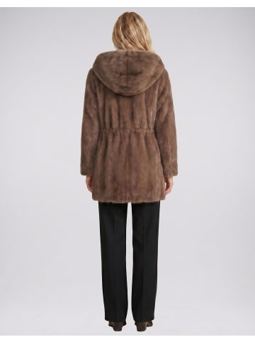 BLONDE No.8 Kunstfellmantel LAURA in BROWN