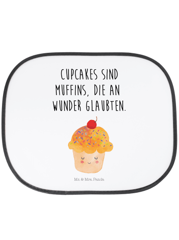 Mr. & Mrs. Panda Sonnenblende Cupcake mit Spruch in Weiß