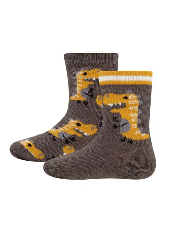 ewers 2er-Set Socken 2er Pack Dino in mokka