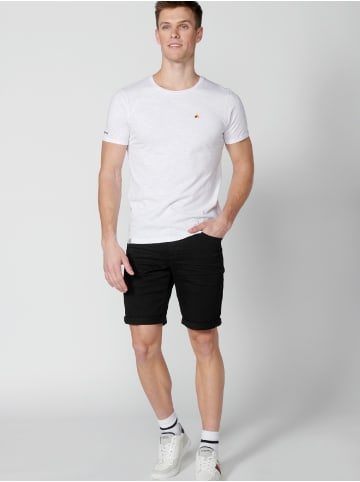 KOROSHI Kurzarm T-Shirt in weiß