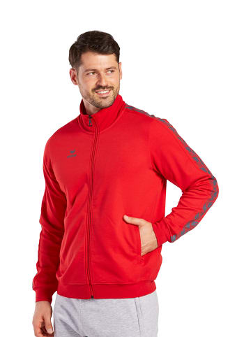 erima Herren Essential Team Tracktop Jacke in rot/slate grey