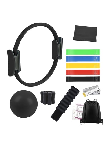 relaxdays 13-tlg. Pilates Set in Schwarz