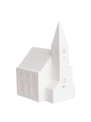 Butlers Teelichthaus WHITE CHRISTMAS Kirche in Weiß