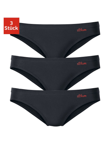 S. Oliver Bikinislip in schwarz