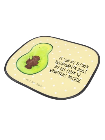 Mr. & Mrs. Panda Sonnenschutz Auto Avocado Kern mit Spruch in Gelb Pastell