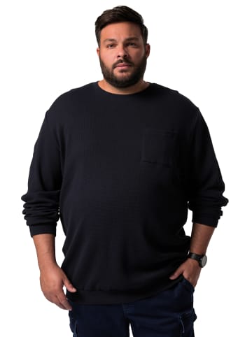 Men Plus Kurzarm T-Shirt in navy blau