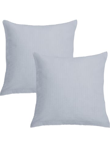 Erwin Müller Seersucker Kuschelkissenbezug im 2er-Pack Wertingen in silber
