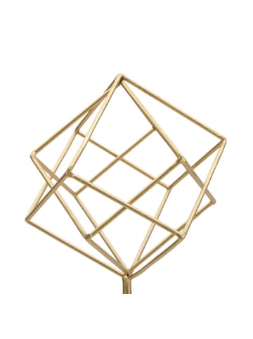 Mauro Ferretti Goldene Metallskulptur mit weißem Marmorsockel, 16 x 18 x 52,5 cm
