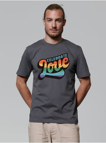 wat? Apparel T-Shirt Celebrate Love in Grau