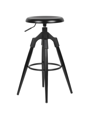 KADIMA DESIGN Industrie Barhocker TIBER, höhenverstellbar, drehbar, Eisenmaterial in Schwarz