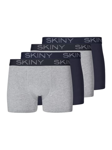 Skiny Retro Short / Pant Cotton in Grau / Blau