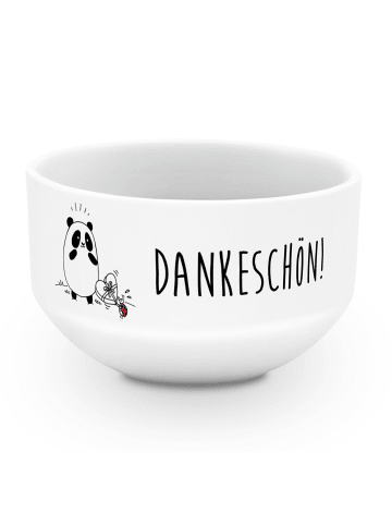 Mr. & Mrs. Panda frühstücksbowl Panda Dankeschön mit Spruch in Weiß