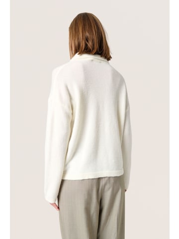 Soaked in Luxury Strickjacke SLHedaya Lockere Passform in Whisper White