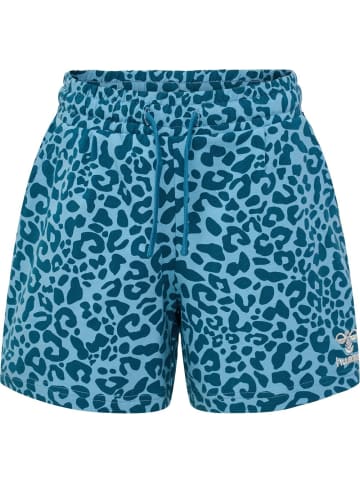 Hummel Kinder Short "Hmlflowy Aop Shorts" in Blau