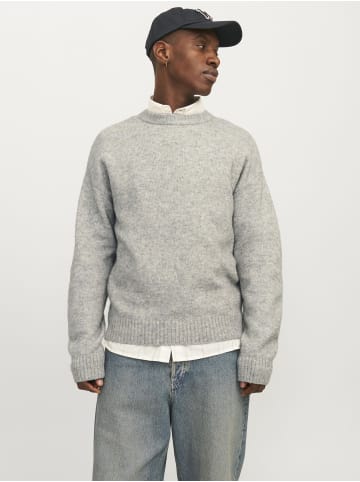 Jack & Jones Strickpullover in Light Grey Melange