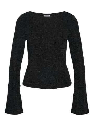 Noisy may Elegantes Top mit langen Ärmeln und schlichter Eleganz in Schwarz