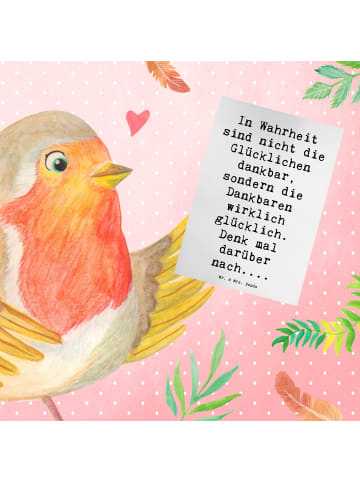 Grußkarte Spruch Dankbarkeit für kleine Dinge m... in Weiß