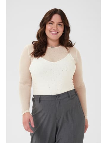 KAFFE curve T-shirt KCtina Tight fit in Turtledove CC.