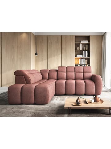 MF Design Eagle Recamiere Links in Rot -  (L) 208 x (B) 258 x (H) 107 cm