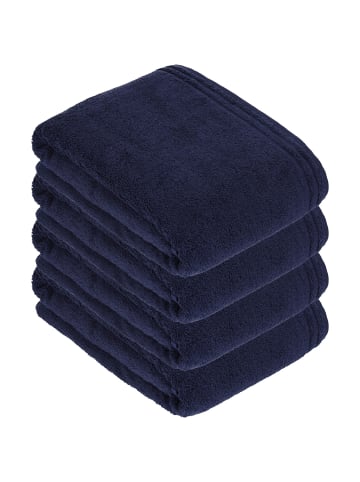 Vossen 4er Pack Badetuch in marine blau